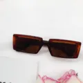 Brown translucent square frame sunglasses variant, stylish daily eyewear accessory. - Dark Brown