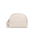 Mini woven coin purse retro half moon zipper small wallet cute daily accessory storage bag - Sand