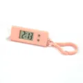 Mini pink digital hanging clock portable student exam electronic watch with key chain clip. - Triangle / Pink