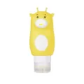 Yellow giraffe silicone travel bottle for portable lotion and cosmetic cream variant SKU. - 90ml / Giraffe