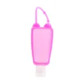Portable 30ml silicone travel bottle with strap empty hand sanitizer squeeze container pink - 30ml Pink