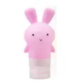 Cute pink rabbit silicone travel bottle for lotion shampoo portable empty dispenser container - 75ml Pink
