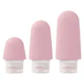 Set taxidiotikon boukalion silikonis epanapliroumena gia losion kai ygra roz neon tora - 60ml / Regular Fit / Βαθύ ροζ