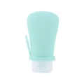 Portable silicone travel refillable bottle with strap, 60ml squeeze container for lotion shampoo. - 60ML / Light Green