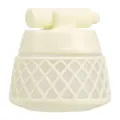 Barattolo di crema in silicone portatile, contenitore cosmetico bianco sporco con custodia. - 30ml / Bianco avorio