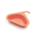 Swan sink strainer basket, triangle hanging wet-dry separation kitchen drainage rack. - Orange
