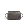 Elegante geweven lederen schoudertas met chic crossbody-ontwerp voor dagelijkse stijl. - B1875# Donkergrijs