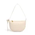 Borsa a tracolla in pelle intrecciata crema borsa hobo casual con zip da donna - B1944# Sabbia