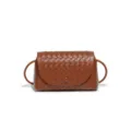 Sac bandouliere en cuir tisse marron femme sac a main chic mode elegant sac de transport quotidien - B1875# Marron foncé