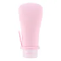 Flacone da viaggio in silicone rosa con cinturino dispenser shampoo lozione 90ml - 90ml / Rosa
