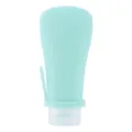 Bottiglia da viaggio in silicone verde menta, flacone portatile da 90ml per articoli da toeletta. - 90ml / Verde chiaro