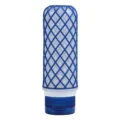 Travel silicone squeeze bottle with blue mesh sleeve, portable refillable lotion container. - Regular Fit / 90ml / Dark Blue