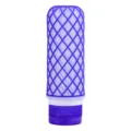 Silicone Travel Bottle Purple Squeeze Container for Shampoo Lotion Toiletry Portable Refillable - Regular Fit / 90ml / Blue