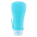 Bottiglia da viaggio portatile in silicone, contenitore comprimibile da 90ml per shampoo. - 90ml / Blu Mare