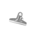 Stainless steel metal bulldog binder clip for office, stationery, and document organization. - Number 2