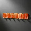 Acrylic punch-free sticky hook six-row wall mounted colorful organizer for home door back storage. - Orange 6-Hook