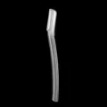Eyebrow razor with safety cover portable grooming tool personal care face hair remover 1pc - Long Handle / Clear