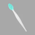 Brosse nettoyante visage double face en silicone, doux outil exfoliant nez lèvres. - Vert