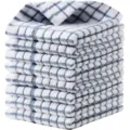 Set di strofinacci da cucina a quadri blu e bianchi di alta qualita, cotone spesso assorbente. - 35*35cm / A quadretti blu (con cordino)