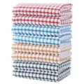 Set geruite keukendoeken, kleurrijke katoenen schoonmaakdoeken voor huishoudelijk gebruik thuis. - Set van 4 in OPP-zak / Nieuwe 15x25 inch puur katoenen lange handdoek