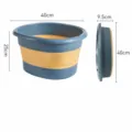 Tall Insulated Foot Soak Basin in Blue - Foldable with Massage Nodes
