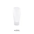 Flacone da viaggio in silicone 60ml, contenitore cosmetico vuoto portatile per lozione. - 60ml / Bianco
