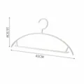 White plastic wide shoulder clothes hanger anti-slip semi-circular garment storage rack - Semicircle
