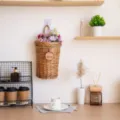 Handmade wicker wall hanging storage basket floral basket for rustic home wall decor variant - Willow Woven Wall Basket / 20x12x30cm