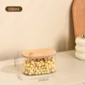 Transparente Kunststoff Dose mit Bambusdeckel für Küche 500ml Lebensmittel Dose - 500ml