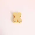 Gold 3D puffy letter pendant shiny metallic DIY charm necklace bracelet jewelry accessory - Letter X / Gold