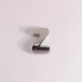 Silver 3D bubble letter Z charm pendant for DIY necklace bracelet jewelry making accessories - Letter Z / Silver