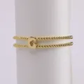 18k gold plated brass bubble letter G beaded stretch bracelet, cute jewelry item - Letter C