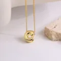 Gouden Letter C Hanger Ketting Minimalistische Ketting Choker Sieraden Cadeau Vrouw - Letter C