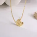 Minimalistische 18k vergulde letter hanger halsketting, delicate sleutelbeenketting voor dames. - Letter D