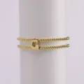 Gold Plated Letter G Beaded Elastic Bracelet Chunky Bubble Initial Jewelry for women style - Letter G