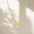 Collier pendentif lettre initiale E dorée chaîne clavicule simple mode bijoux femme - Lettre E