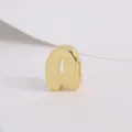 Colgante letra A abombada dorada para bisutería DIY componente de metal brillante. - Letra A