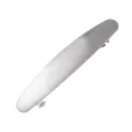 Detailed view of the sleek brushed silver metal hair clip showcasing premium texture. - Silver