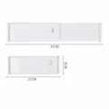 Adjustable drawer divider white plastic extendable storage partition for wardrobe socks 27-47cm - White