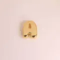 Colgante de letra A burbuja 3D dorada, superficie metálica lisa abalorio DIY para collar. - Letra A / Dorado