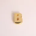 Colgante letra B 3D dorada accesorio de joyería DIY para collar pulsera manualidades. - Letra B / Dorado