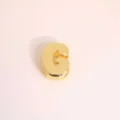 Gold 3D Puffy Letter C Pendant, Glossy Metal Initial Charm for DIY Jewelry Making. - Letter G / Gold