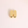 Gold 3D puffy letter H charm pendant for DIY jewelry making, necklace and bracelet styling. - Letter H / Gold