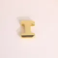 Glossy Gold 3D Bubble Letter I Pendant DIY Jewelry Accessory for Necklace Bracelet - Letter I / Gold