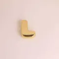 Gold 3D puffy letter L charm pendant for DIY jewelry making necklace bracelet accessories - Letter L / Gold