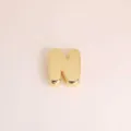 Gold 3D puffy letter N charm for DIY necklace bracelet jewelry making accessories. - Letter N / Gold