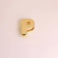 Gold 3D Puffy Letter P Pendant Charm Mirror Polish DIY Jewelry Necklace Accessory - Letter P / Gold