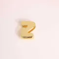 Gold 3D Puffy Bubble Letter Z Charm, Glossy Metal DIY Pendant for Necklace and Bracelet - Letter Z / Gold