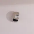 Silver 3D bubble letter C charm pendant for DIY necklace bracelet jewelry making accessories - Letter C / Silver