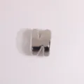 3D Bubble Letter N Charm Silver Plated Metal DIY Pendant Necklace Bracelet Jewelry Making - Letter N / Silver